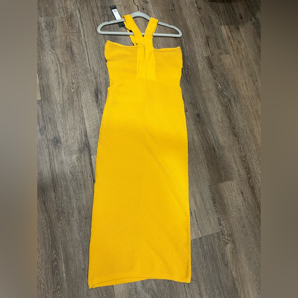 BCBGMaxazria Merigold Abigail Halter Midi Dress - Picture 5 of 10